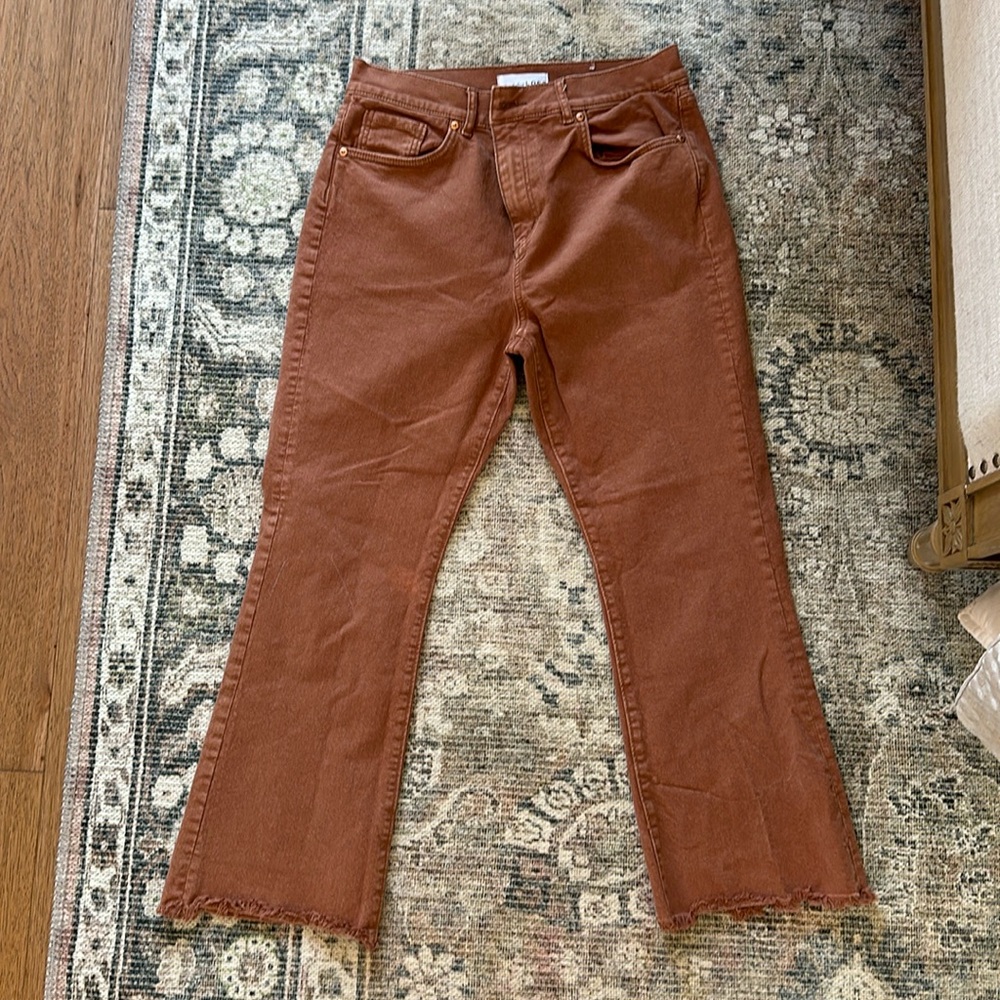 Loft flare crop pants